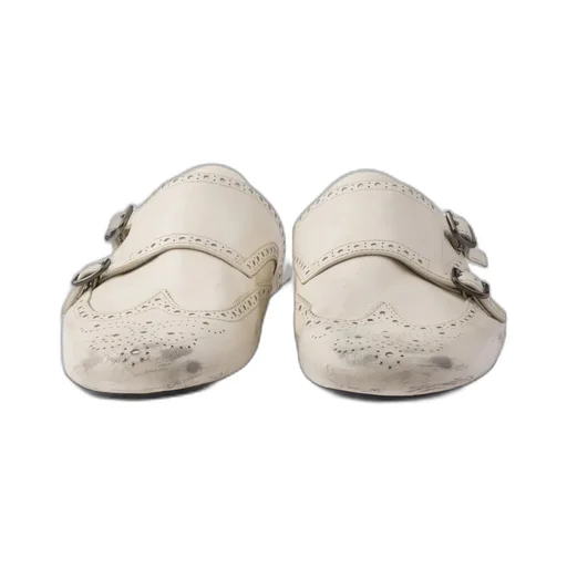 Shuffle Antiqued Leather Double Monk Strap Mules