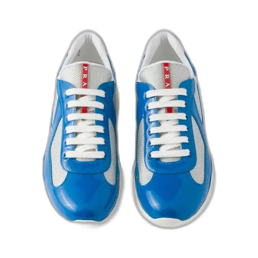 Patent Leather And Technical Fabric Prada America's Cup Sneakers