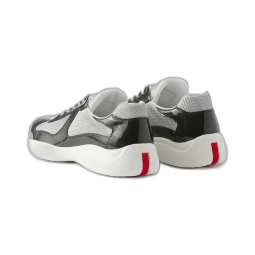 Patent Leather And Technical Fabric Prada America's Cup Sneakers