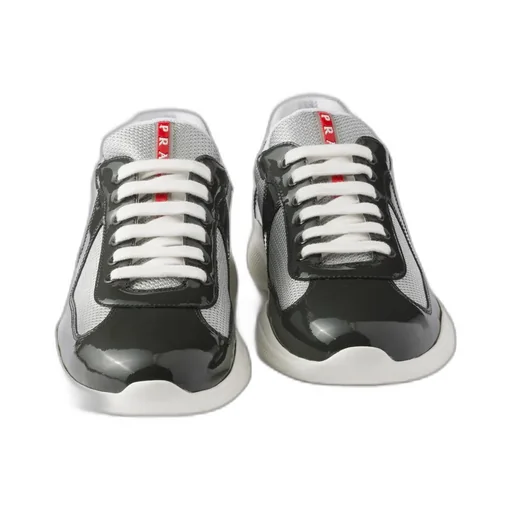 Patent Leather And Technical Fabric Prada America's Cup Sneakers
