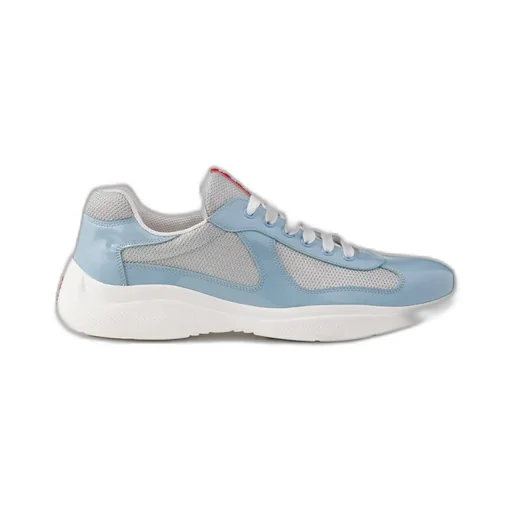 Patent Leather And Technical Fabric Prada America's Cup Sneakers