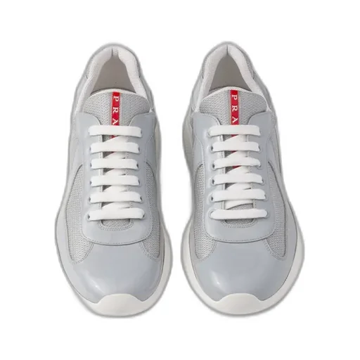 Patent Leather And Technical Fabric Prada America's Cup Sneakers