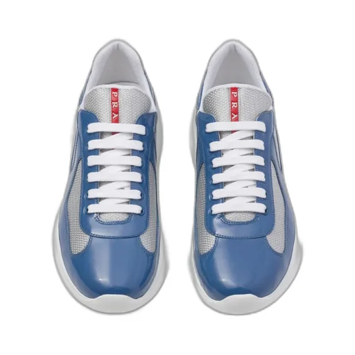 Patent Leather And Technical Fabric Prada America's Cup Sneakers