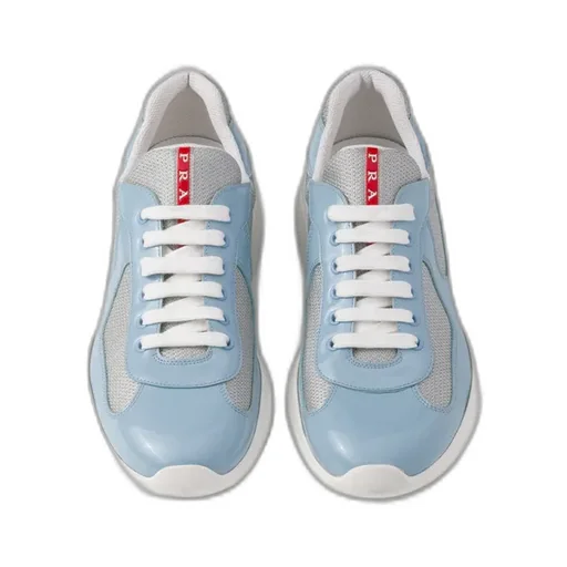 Patent Leather And Technical Fabric Prada America's Cup Sneakers