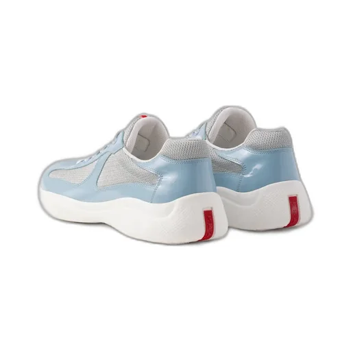 Patent Leather And Technical Fabric Prada America's Cup Sneakers