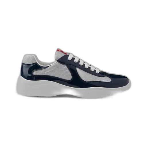 Patent Leather And Technical Fabric Prada America's Cup Sneakers