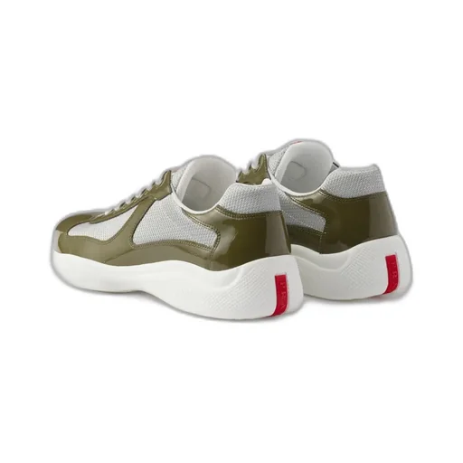 Patent Leather And Technical Fabric Prada America's Cup Sneakers