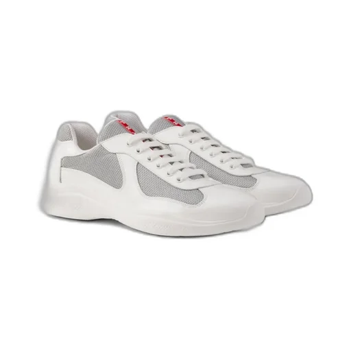 Patent Leather And Technical Fabric Prada America's Cup Sneakers