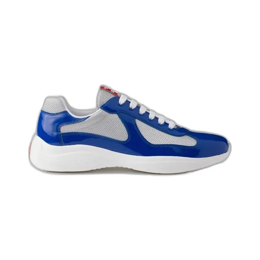 Patent Leather And Technical Fabric Prada America's Cup Sneakers
