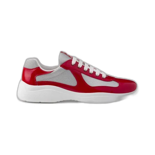Patent Leather And Technical Fabric Prada America's Cup Sneakers