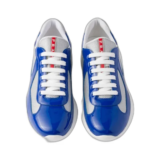 Patent Leather And Technical Fabric Prada America's Cup Sneakers