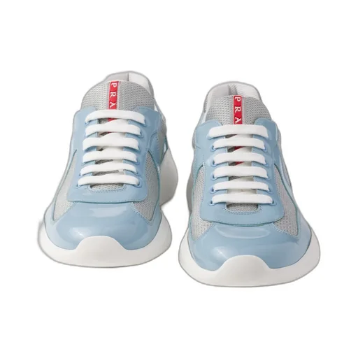 Patent Leather And Technical Fabric Prada America's Cup Sneakers