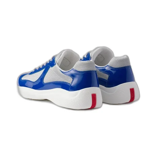 Patent Leather And Technical Fabric Prada America's Cup Sneakers