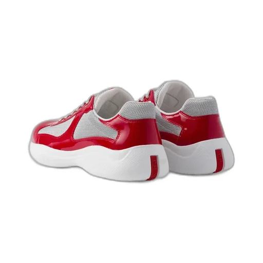 Patent Leather And Technical Fabric Prada America's Cup Sneakers