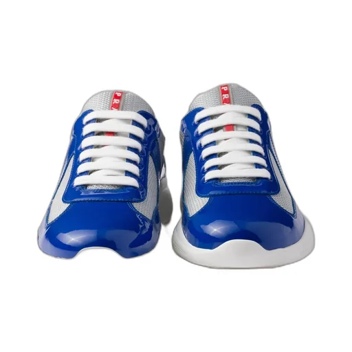 Patent Leather And Technical Fabric Prada America's Cup Sneakers