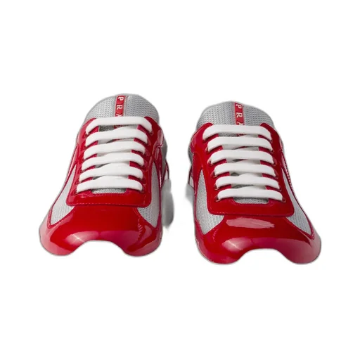 Patent Leather And Technical Fabric Prada America's Cup Sneakers