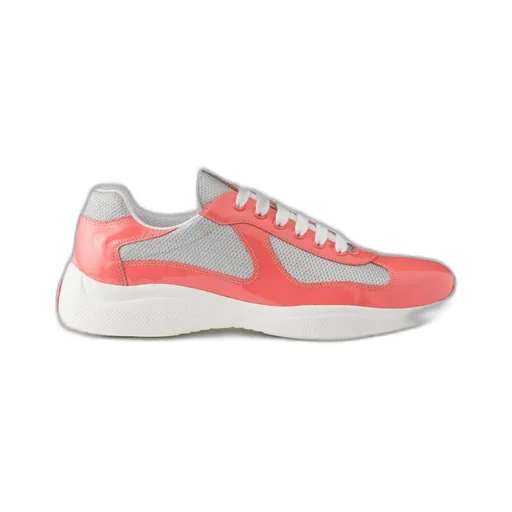 Patent Leather And Technical Fabric Prada America's Cup Sneakers