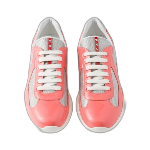 Patent Leather And Technical Fabric Prada America's Cup Sneakers