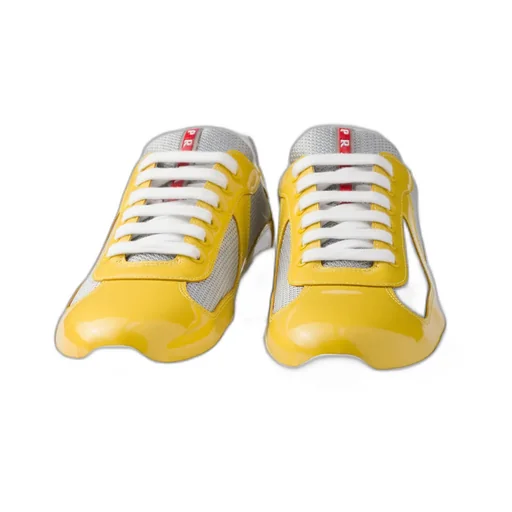 Patent Leather And Technical Fabric Prada America's Cup Sneakers