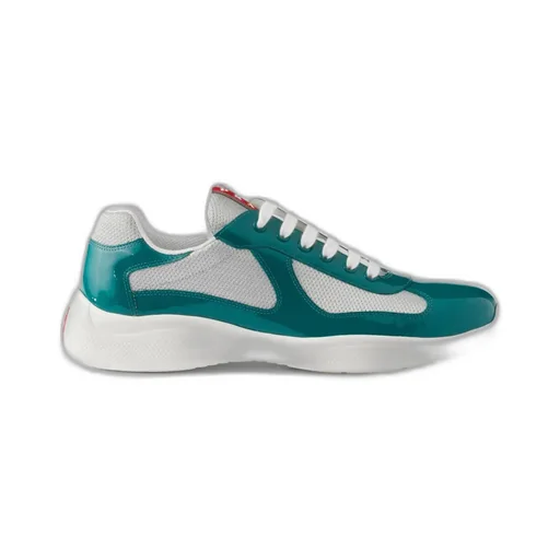 Patent Leather And Technical Fabric Prada America's Cup Sneakers