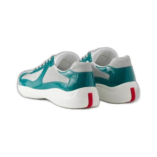 Patent Leather And Technical Fabric Prada America's Cup Sneakers