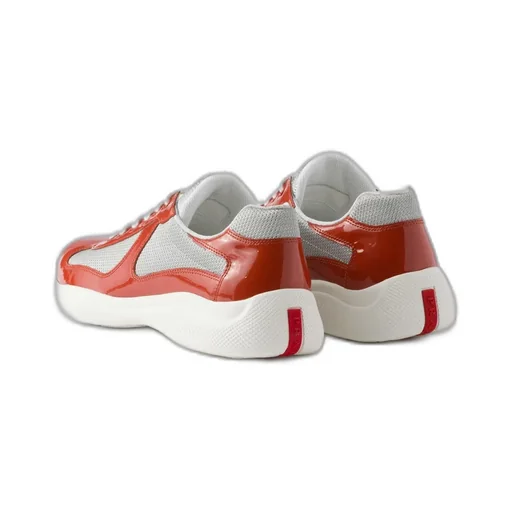 Patent Leather And Technical Fabric Prada America's Cup Sneakers