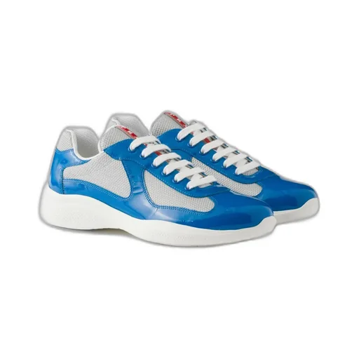 Patent Leather And Technical Fabric Prada America's Cup Sneakers