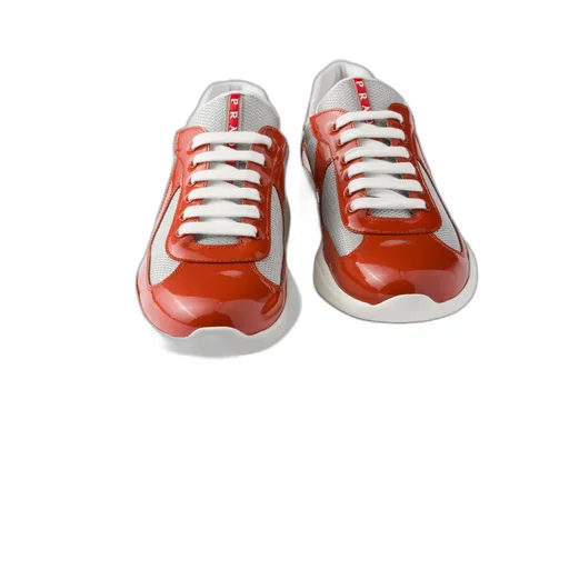 Patent Leather And Technical Fabric Prada America's Cup Sneakers