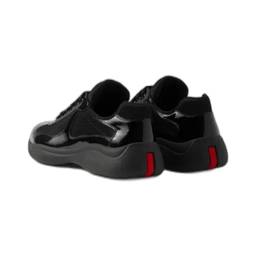 Patent Leather And Technical Fabric Prada America's Cup Sneakers