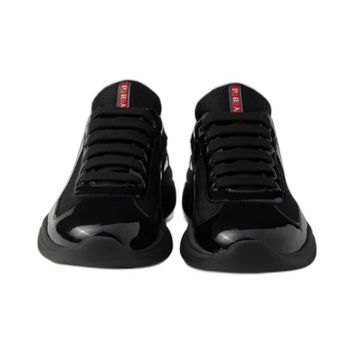 Patent Leather And Technical Fabric Prada America's Cup Sneakers