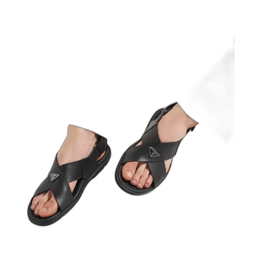 Crisscross Leather Sandals