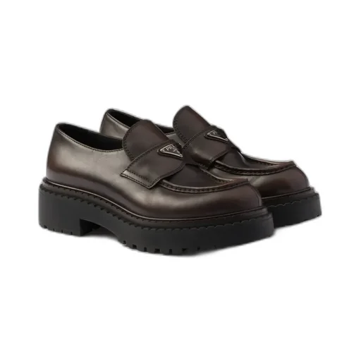 Double Chocolate Leather Loafers