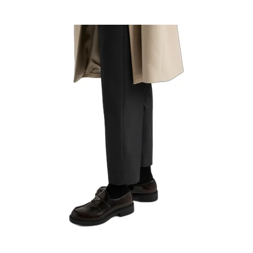 Chocolate Brushed Leather Loafers