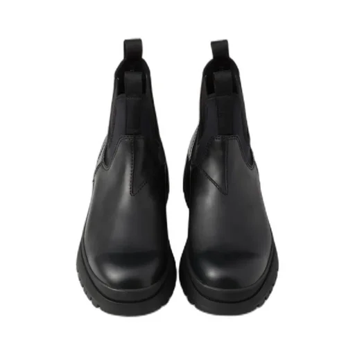 Leather And Stretch Fabric Brixxen Boots