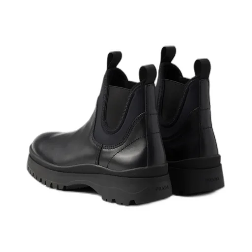 Leather And Stretch Fabric Brixxen Boots