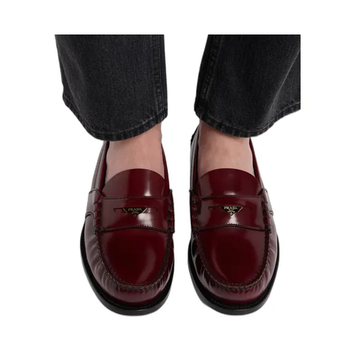 Brushed Leather Loafers