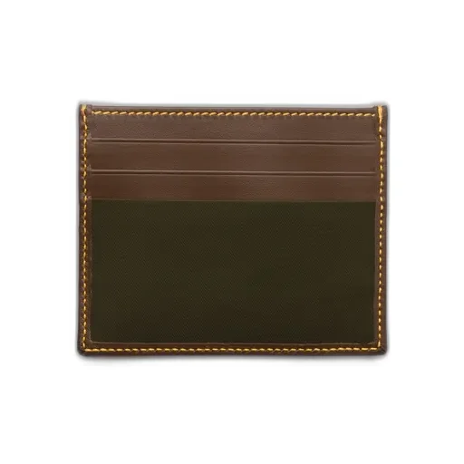 Re-Nylon And Leather Card Holder
