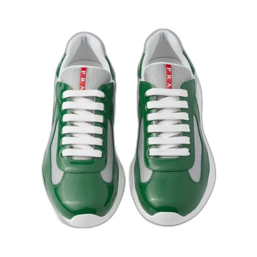 Patent Leather And Technical Fabric Prada America's Cup Sneakers