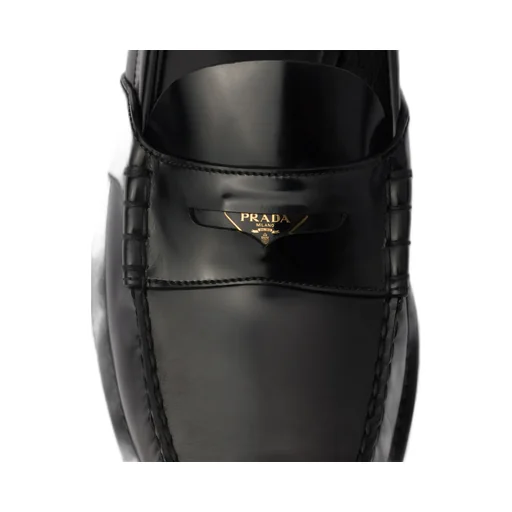Brushed Leather Loafers