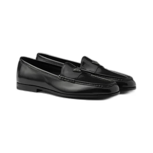 Brushed Leather Loafers