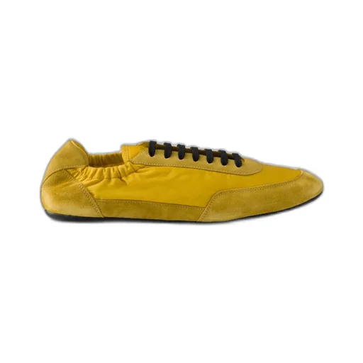 Collapse Re-Nylon And Suede Elasticized Sneakers