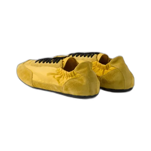 Collapse Re-Nylon And Suede Elasticized Sneakers