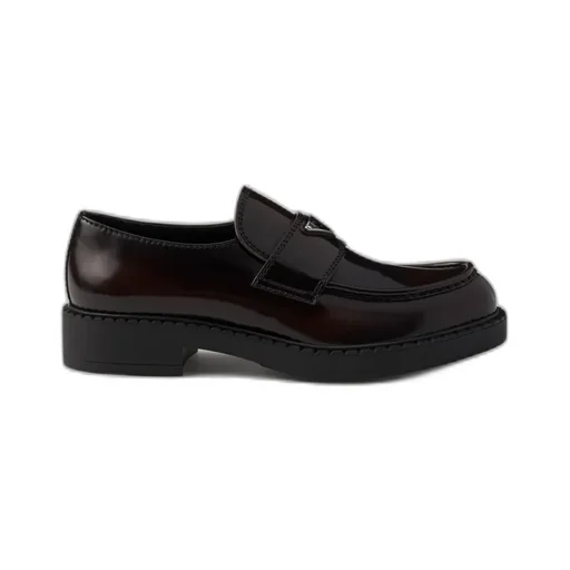 Chocolate Brushed Leather Loafers