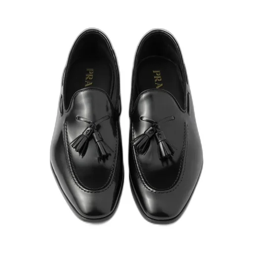 Brushed Leather Loafers