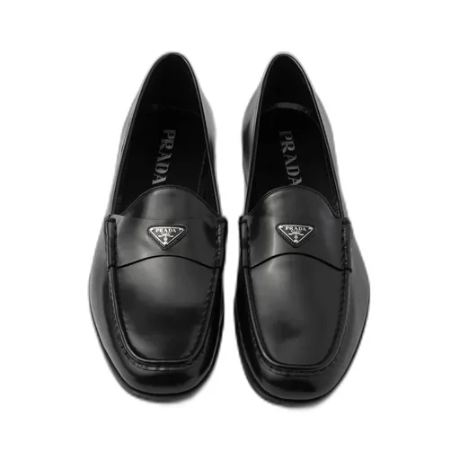 Brushed Leather Loafers