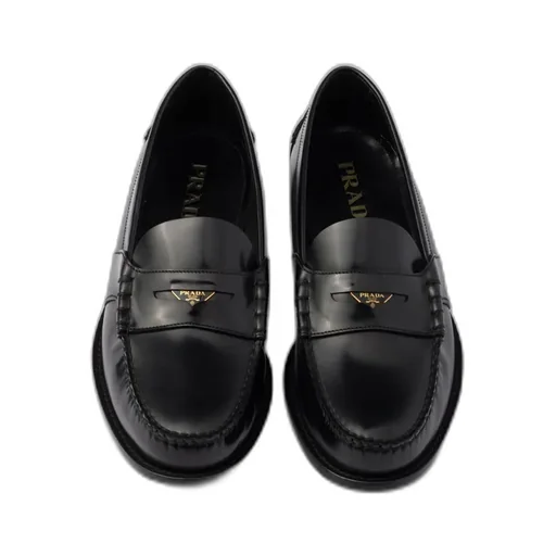 Brushed Leather Loafers