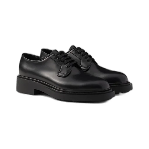 Brushed Leather Derby Shoes