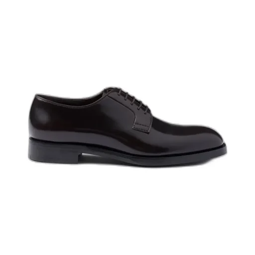 Brushed Leather Lace-Up Shoes