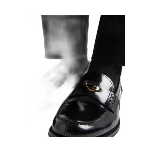 Brushed Leather Loafers