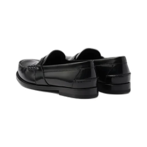 Brushed Leather Loafers